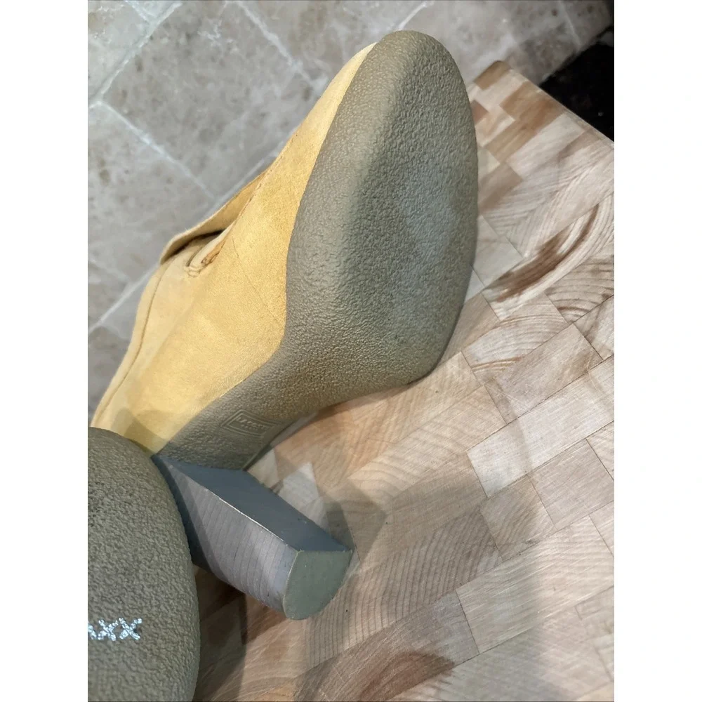LACOSTE Paris Lahila Chunky Heels Pumps Camel Brown suede platform Y2k 9.5